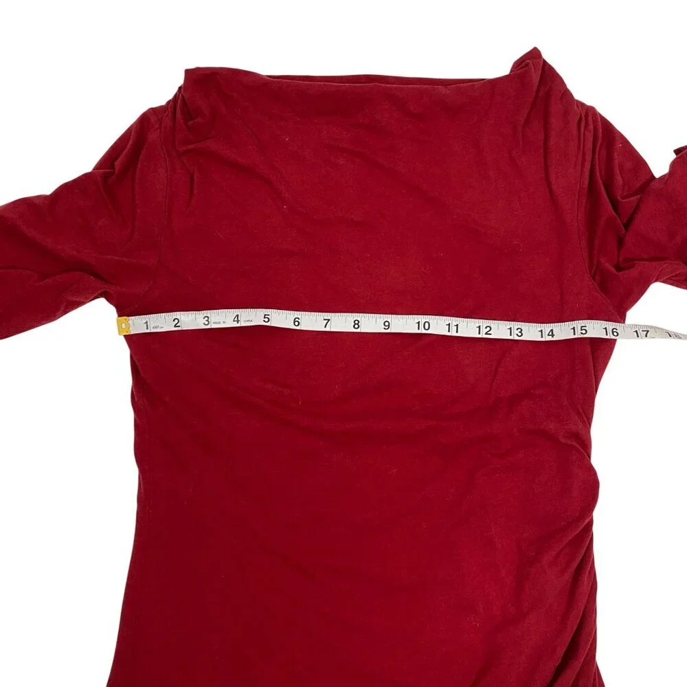 Patagonia seabreaks dress Asymmetrical Draped Neck 3/4 Sleeve Dress M Organic - Picture 8 of 10